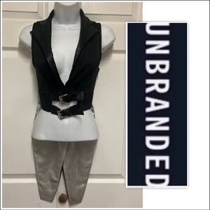 UNBRANDED Black Tuxedo Tail Shirt